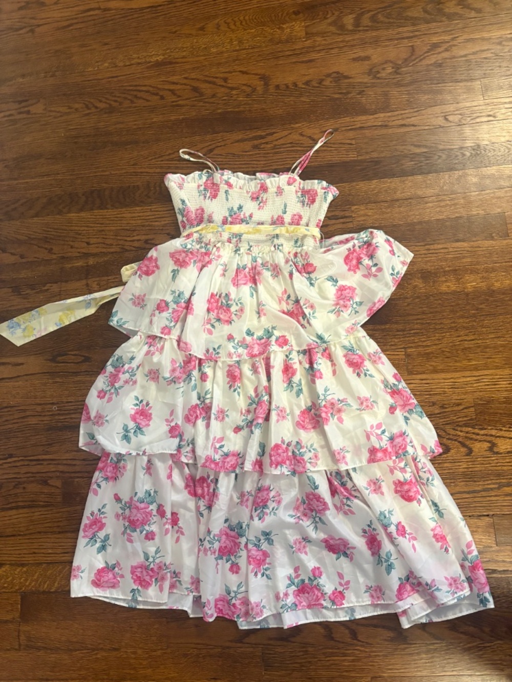 LoveShackFancy X Target- Elise Smoked Tiered Floral Dress-Medium - Picture 5 of 5